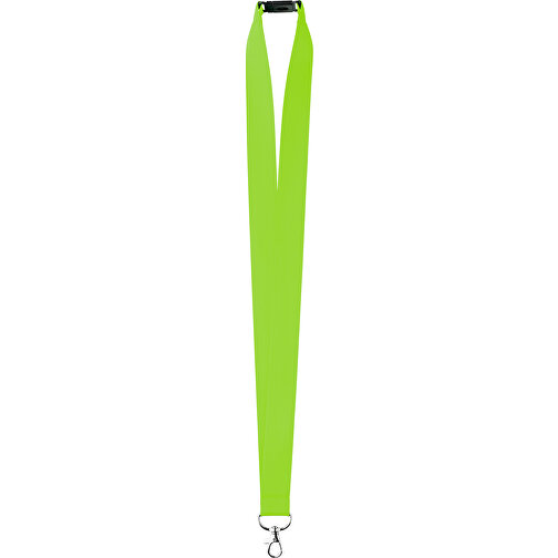 25 Mm Satin Sicherheits Lanyard , apfelgrün, Satin, 90,00cm x 2,50cm (Länge x Breite), Bild 1