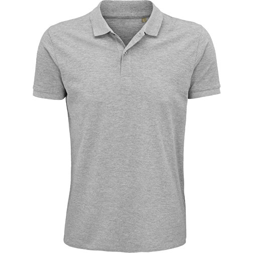 Polo Shirt - Planet Men , Sol´s, graue heide, Organische Baumwolle, XXL, 78,00cm x 61,00cm (Länge x Breite), Bild 1