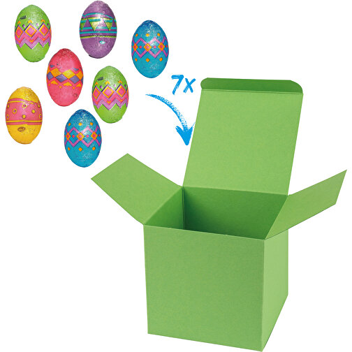 ColorBox Happy Eggs - Hellgrün , hellgrün, Pappe, 5,50cm x 5,50cm x 5,50cm (Länge x Höhe x Breite), Bild 1