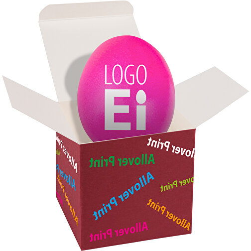 ColorBox LogoEi - Druck All-Over - Pink , pink, Pappe, 5,50cm x 5,50cm x 5,50cm (Länge x Höhe x Breite), Bild 1