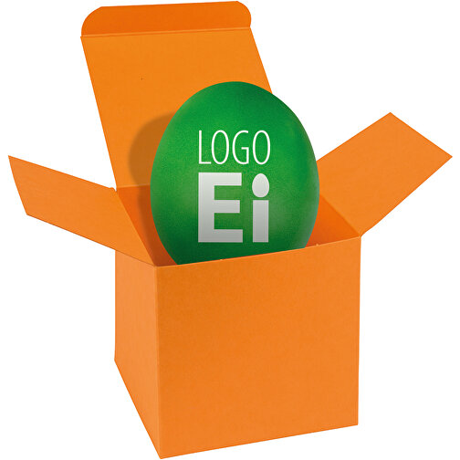 ColorBox LogoEi - Orange - Grün , grün, Pappe, 5,50cm x 5,50cm x 5,50cm (Länge x Höhe x Breite), Bild 1
