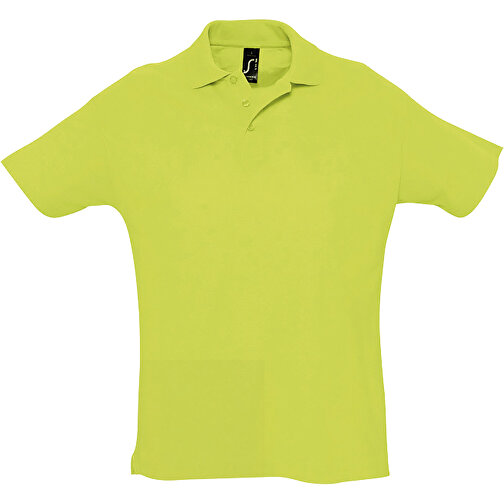 Polo Shirt - Summer Ii , Sol´s, apfelgrün, Baumwolle, XL, 76,00cm x 59,00cm (Länge x Breite), Bild 1
