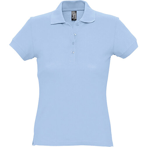 Polo Shirt - Passion , Sol´s, himmelsblau-pique, Baumwolle, L, 65,00cm x 49,00cm (Länge x Breite), Bild 1