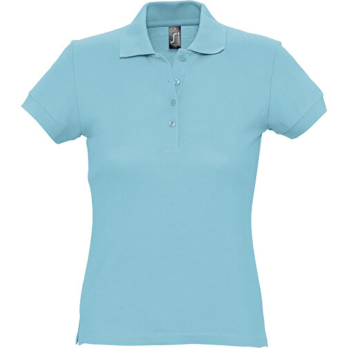Polo Shirt - Passion , Sol´s, atoll blau, Baumwolle, XL, 67,00cm x 52,00cm (Länge x Breite), Bild 1