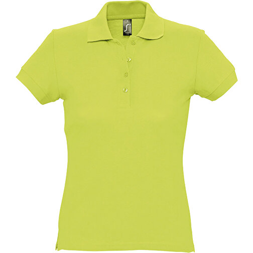 Polo Shirt - Passion , Sol´s, apfelgrün, Baumwolle, XL, 67,00cm x 52,00cm (Länge x Breite), Bild 1