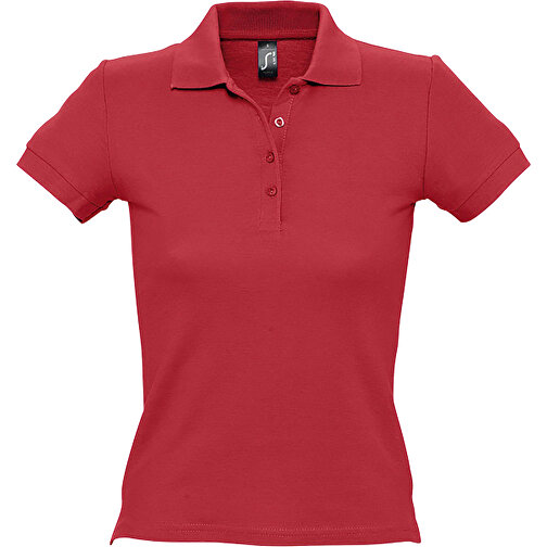 Polo Shirt - People , Sol´s, rot, Baumwolle, M, 63,00cm x 46,00cm (Länge x Breite), Bild 1