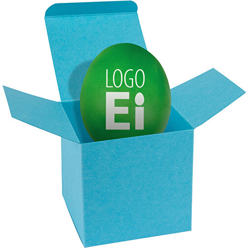 ColorBox LogoEi - Hellblau - Grün , grün, Pappe, 5,50cm x 5,50cm x 5,50cm (Länge x Höhe x Breite), Bild 1
