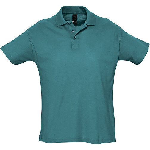 Polo Shirt - Summer Ii , Sol´s, entenblau, Baumwolle, M, 72,00cm x 53,00cm (Länge x Breite), Bild 1