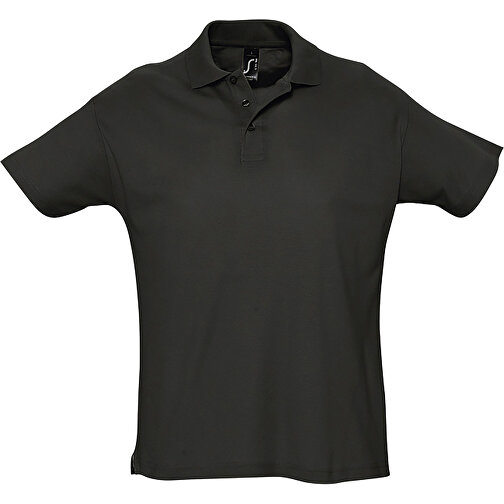 Polo Shirt - Summer Ii , Sol´s, schwarz, Baumwolle, XL, 76,00cm x 59,00cm (Länge x Breite), Bild 1