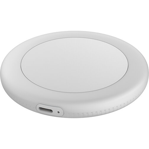 Wireless Charger REEVES-myMATOLA , Reeves, weiß / weiß, Kunststoff, Silikon, 1,05cm (Höhe), Bild 1