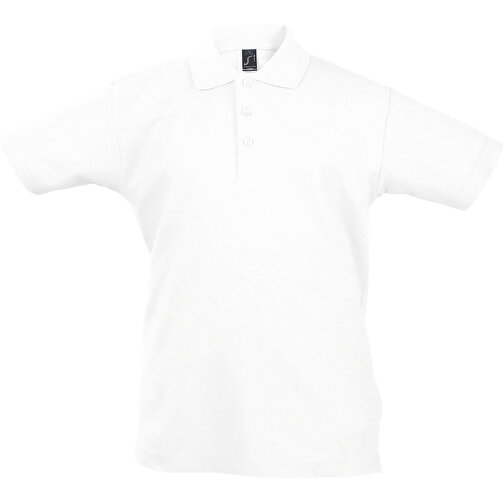 Polo Shirt - Summer Ii Kids , Sol´s, weiß, Baumwolle, L, 96,00cm x 104,00cm (Länge x Breite), Bild 1