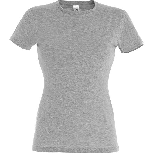 T-Shirt - Miss , Sol´s, graue melange, Baumwolle, XL, 64,00cm x 49,00cm (Länge x Breite), Bild 1