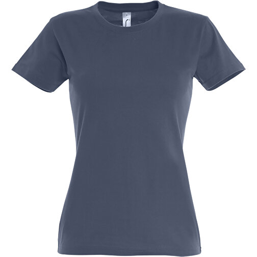 T-Shirt - Imperial Women , Sol´s, jeans-blau, Baumwolle, M, 63,00cm x 44,00cm (Länge x Breite), Bild 1