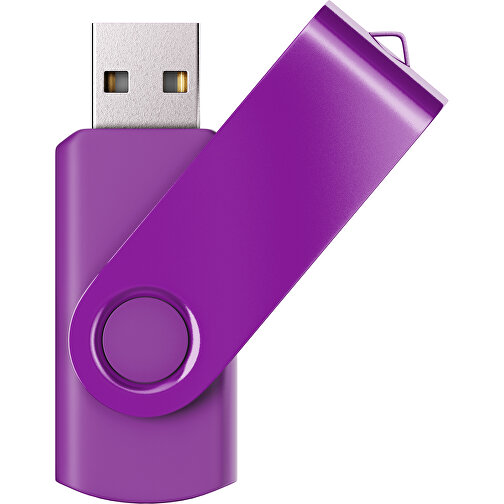 USB-Stick SWING Color 2.0 4 GB , Promo Effects MB , dunkelmagenta MB , 4 GB , Kunststoff/ Aluminium MB , 5,70cm x 1,00cm x 1,90cm (Länge x Höhe x Breite), Bild 1