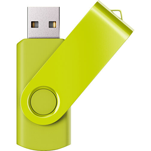 USB-Stick SWING Color 2.0 1 GB , Promo Effects MB , hellgrün MB , 1 GB , Kunststoff/ Aluminium MB , 5,70cm x 1,00cm x 1,90cm (Länge x Höhe x Breite), Bild 1