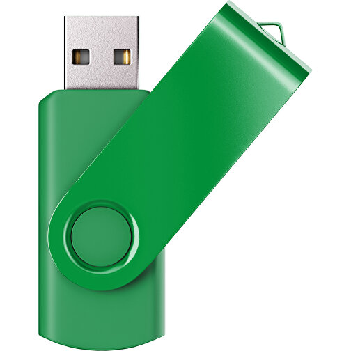 USB-Stick SWING Color 2.0 1 GB , Promo Effects MB , grün MB , 1 GB , Kunststoff/ Aluminium MB , 5,70cm x 1,00cm x 1,90cm (Länge x Höhe x Breite), Bild 1