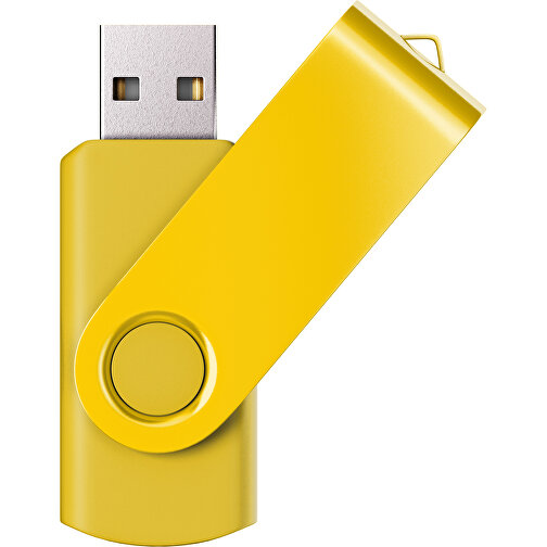 USB-Stick SWING Color 2.0 1 GB , Promo Effects MB , sonnengelb MB , 1 GB , Kunststoff/ Aluminium MB , 5,70cm x 1,00cm x 1,90cm (Länge x Höhe x Breite), Bild 1