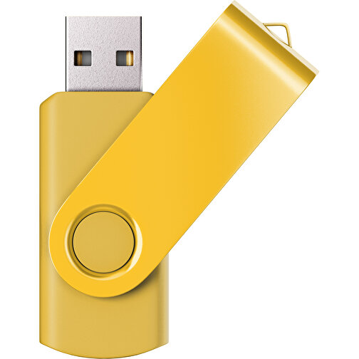 USB-Stick SWING Color 2.0 16 GB , Promo Effects MB , goldgelb MB , 16 GB , Kunststoff/ Aluminium MB , 5,70cm x 1,00cm x 1,90cm (Länge x Höhe x Breite), Bild 1