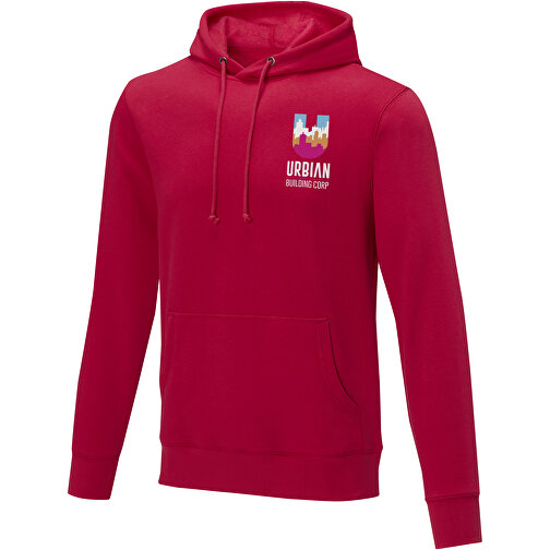 Charon Herren Kapuzenpullover , rot, Strick 50% Baumwolle, 50% Polyester, 240 g/m2, S, , Bild 2