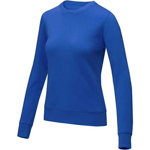 Zenon Damenpullover Mit Rundhalsausschnitt , blau, Strick 50% Baumwolle, 50% Polyester, 240 g/m2, L, , Bild 1