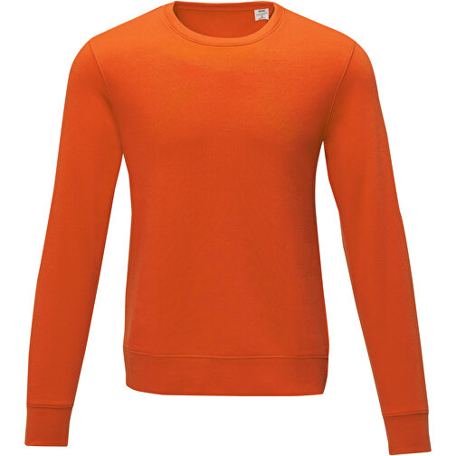 Zenon Herrenpullover Mit Rundhalsausschnitt , orange, Strick 50% Baumwolle, 50% Polyester, 240 g/m2, XS, , Bild 3