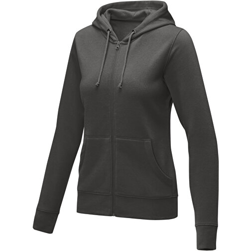 Theron Damen Kapuzenpullover Mit Reißverschluss , storm grey, Strick 50% Baumwolle, 50% Polyester, 240 g/m2, XS, , Bild 1