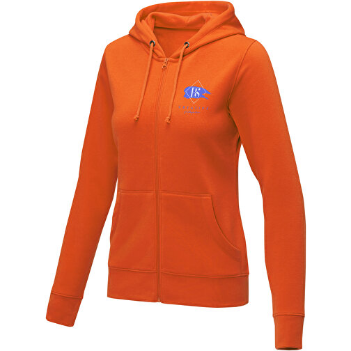 Theron Damen Kapuzenpullover Mit Reissverschluss , orange, Strick 50% Baumwolle, 50% Polyester, 240 g/m2, S, , Bild 2