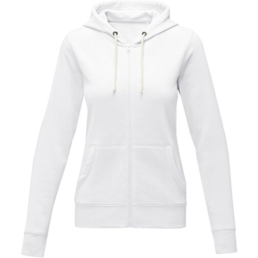 Theron Damen Kapuzenpullover Mit Reissverschluss , weiss, Strick 50% Baumwolle, 50% Polyester, 240 g/m2, L, , Bild 3