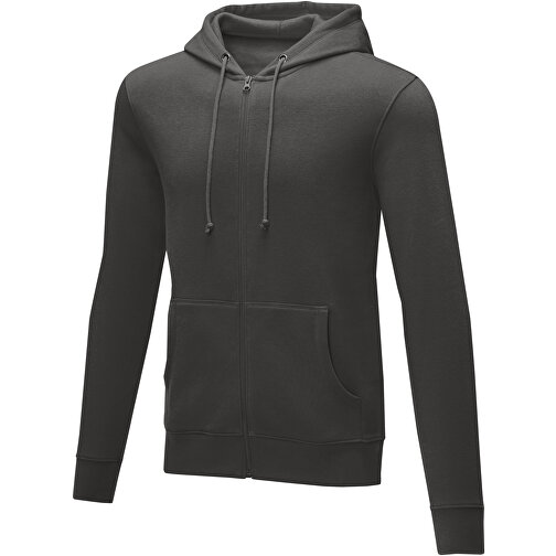 Theron Herren Kapuzenpullover Mit Reissverschluss , storm grey, Strick 50% Baumwolle, 50% Polyester, 240 g/m2, L, , Bild 1