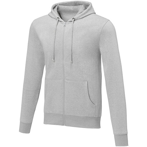 Theron Herren Kapuzenpullover Mit Reißverschluss , heather grau, Strick 65% Baumwolle, 26% Polyester, 9% Viskose, 240 g/m2, L, , Bild 1