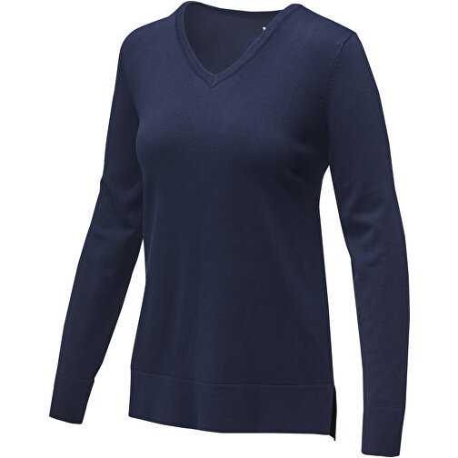 Stanton Pullover Mit V-Ausschnitt Für Damen , navy, Flachgestrickt 80% Viskose, 20% Nylon, 12 gauge, XS, , Bild 1