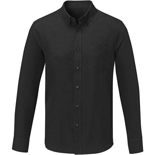 Pollux Herrenhemd Mit Langen Ärmeln , schwarz, Oxford-Gewebe 55% Baumwolle, 45% Polyester, 130 g/m2, 5XL, , Bild 3