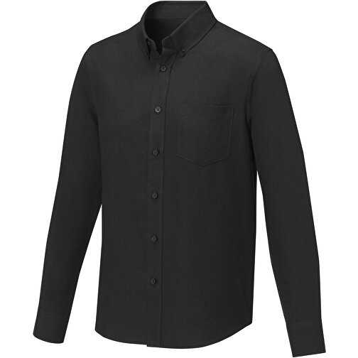 Pollux Herrenhemd Mit Langen Ärmeln , schwarz, Oxford-Gewebe 55% Baumwolle, 45% Polyester, 130 g/m2, M, , Bild 1