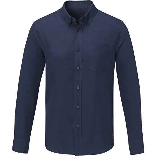 Pollux Herrenhemd Mit Langen Ärmeln , navy, Oxford-Gewebe 55% Baumwolle, 45% Polyester, 130 g/m2, XL, , Bild 3