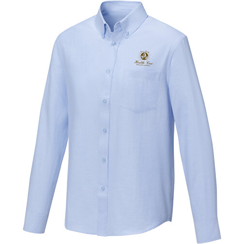 Pollux Herrenhemd Mit Langen Ärmeln , hellblau, Oxford-Gewebe 55% Baumwolle, 45% Polyester, 130 g/m2, XL, , Bild 2