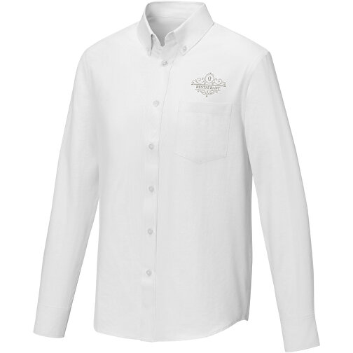 Pollux Herrenhemd Mit Langen Ärmeln , weiß, Oxford-Gewebe 55% Baumwolle, 45% Polyester, 130 g/m2, XL, , Bild 2