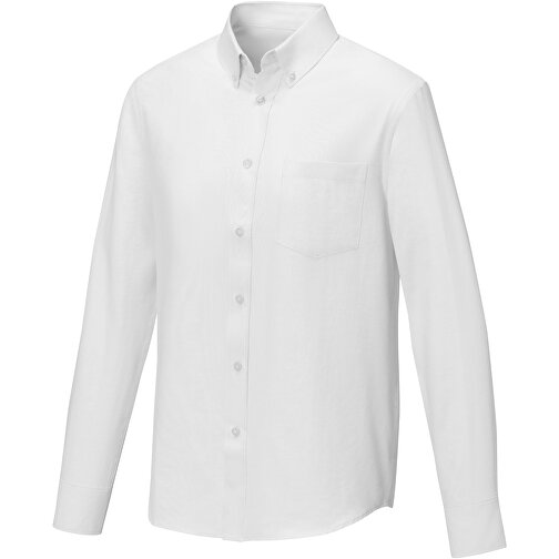 Pollux Herrenhemd Mit Langen Ärmeln , weiß, Oxford-Gewebe 55% Baumwolle, 45% Polyester, 130 g/m2, M, , Bild 1