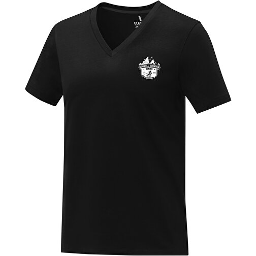 Somoto T-Shirt Mit V-Ausschnitt Für Damen , Green Concept, schwarz, Single jersey Strick 100% Baumwolle, 160 g/m2, L, , Bild 2