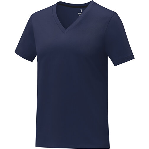 Somoto T-Shirt Mit V-Ausschnitt Für Damen , Green Concept, navy, Single jersey Strick 100% Baumwolle, 160 g/m2, L, , Bild 1