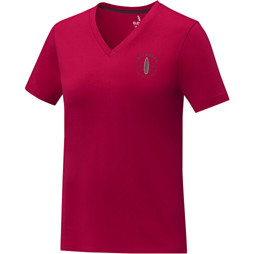 Somoto T-Shirt Mit V-Ausschnitt Für Damen , Green Concept, rot, Single jersey Strick 100% Baumwolle, 160 g/m2, XXL, , Bild 2