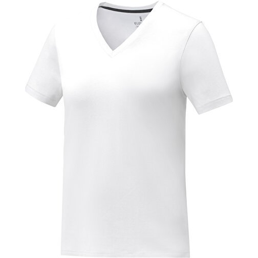 Somoto T-Shirt Mit V-Ausschnitt Für Damen , Green Concept, weiß, Single jersey Strick 100% Baumwolle, 160 g/m2, XL, , Bild 1