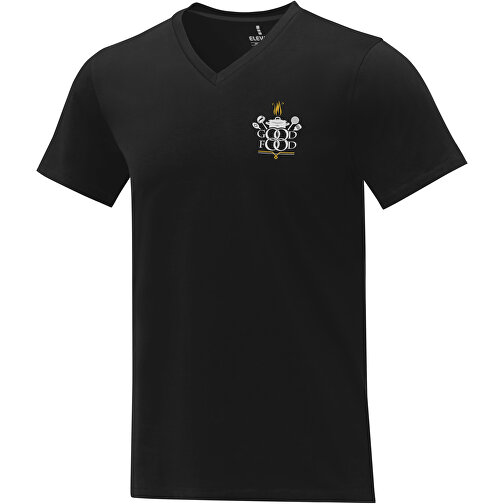 Somoto T-Shirt Mit V-Ausschnitt Für Herren , Green Concept, schwarz, Single jersey Strick 100% Baumwolle, 160 g/m2, 3XL, , Bild 2