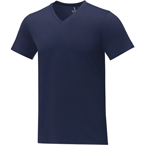 Somoto T-Shirt Mit V-Ausschnitt Für Herren , Green Concept, navy, Single jersey Strick 100% Baumwolle, 160 g/m2, XL, , Bild 1
