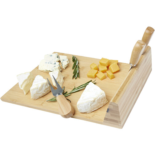 Tagliere e utensili Mancheg magnetici per formaggio in bambù, Immagine 6
