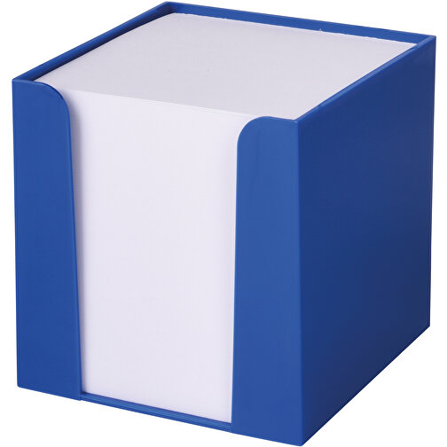 Zettelbox NEVER FORGET , blau, Kunststoff / Papier, 9,00cm x 9,00cm x 9,00cm (Länge x Höhe x Breite), Bild 1