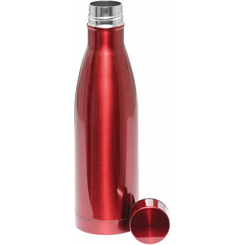 Vakuum-Trinkflasche LEGENDY , rot, Edelstahl / Kunststoff / Silikon, 25,00cm (Höhe), Bild 3