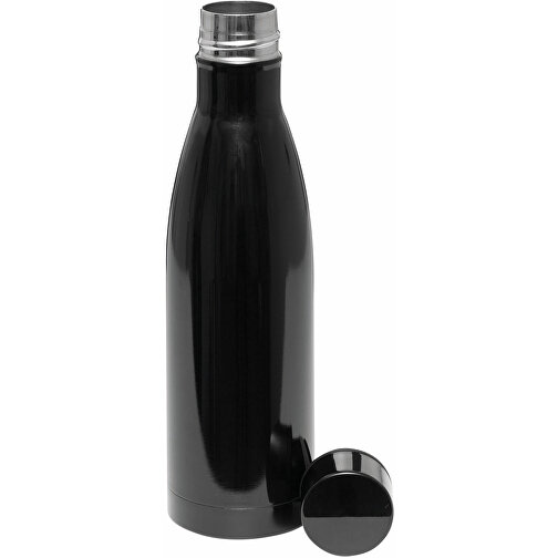 Vakuum-Trinkflasche LEGENDY , schwarz, Edelstahl / Kunststoff / Silikon, 25,00cm (Höhe), Bild 3