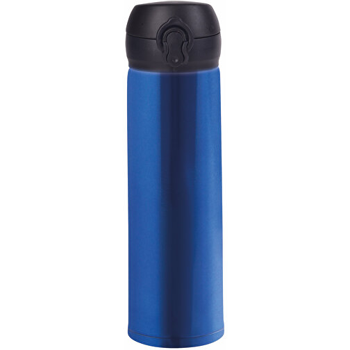 Vakuum-Trinkflasche OOLONG , blau, Edelstahl / Kunststoff / Silikon, 22,00cm (Höhe), Bild 1
