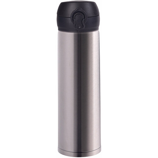 Vakuum-Trinkflasche OOLONG , silber, Edelstahl / Kunststoff / Silikon, 22,00cm (Höhe), Bild 1