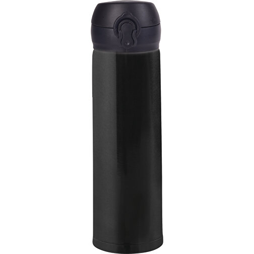 Vakuum-Trinkflasche OOLONG , schwarz, Edelstahl / Kunststoff / Silikon, 22,00cm (Höhe), Bild 1
